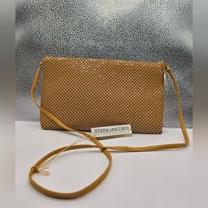 Vintage Whiting And Davis Dark Gold Alumesh Purse Clutch Bag
